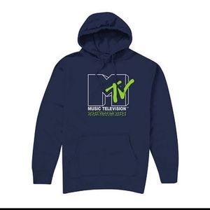 MTV Hoody Sweater Pullover Navy Blue US 2XL New